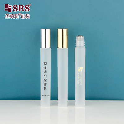 RPA-10ML(C) Botella roll-on para sérum de ojos de plástico PP PCR ecológico mate transparente esmerilado
