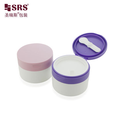SRS1 120g 150g Envase vacío para inyección blanco y mate con tapa de color para exfoliante corporal
