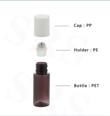 Botella de rodillo de PCR de plástico PET de 10 ml ~ 170 ml, transparente, personalizable, con bola rodante, sin fugas, para sérum de ojos, desodorante y gel