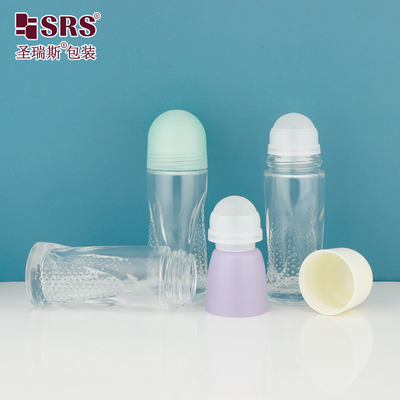 BLPG-A Botella de vidrio vacía con bola rodante de gran capacidad de 50 ml para desodorante, gel, suero, embalaje antitranspirante al por mayor