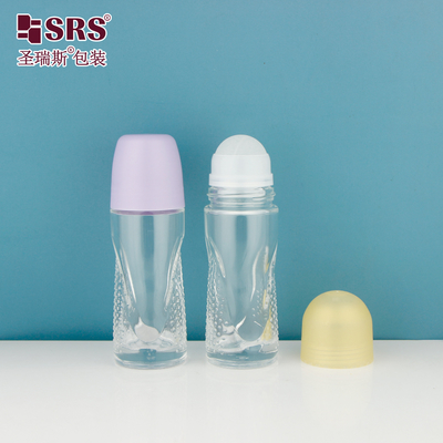 BLPG-A 50 ml de lujo de venta al por mayor de cristal radiano transparente botella de bola de rodillo de vidrio para antitranspirante
