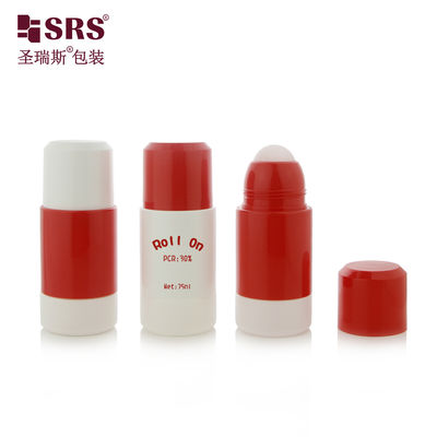 RPPE 50ml 75ml Envases de bola rodante de plástico reemplazables RPPE Ideales para el uso diario de gel desodorante y suero corporal