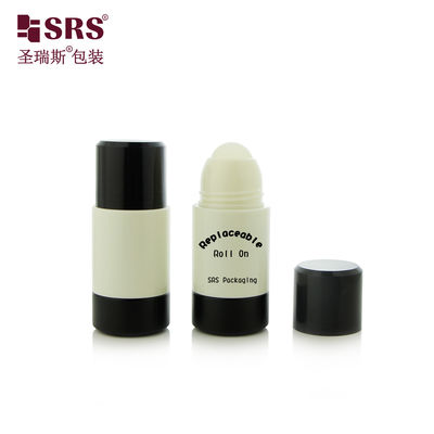 RPPE 50ml 75ml inyectable reemplazable personalizado de color crema de plástico mono PP PCR rollo en botella para gel de desodorante