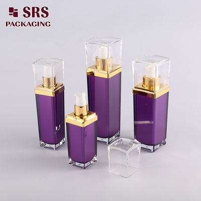 Embalaje Shengruisi L054-15ml 30ml 50ml 100ml de lujo Cuadrado Botella de loción de plástico