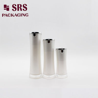 botella redonda de loción acrílica de forma especial de color negro de 15 ml, 30 ml y 50 ml