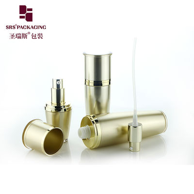 L036 SRS Fabricantes mayoristas 15 ml 30 ml 50 ml 80 ml 120 ml de lujo dorado plástico acrílico cosmético vacío