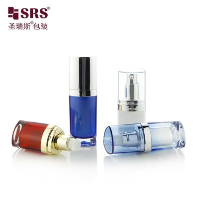 L080 Shengruisi Triángulo de color personalizado 15ml 30ml 50ml Loción acrílica de plástico Embalaje para el cuidado de la piel