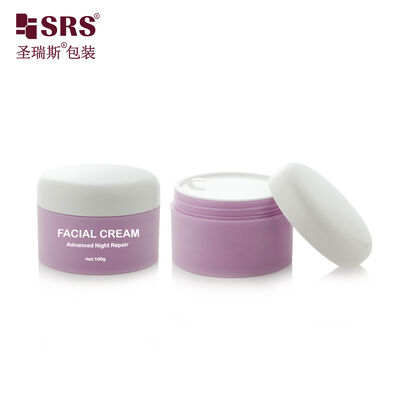 SRS214 100g Envase de plástico vacío para crema, contenedor de PP, material reciclado PCR, embalaje para exfoliante corporal
