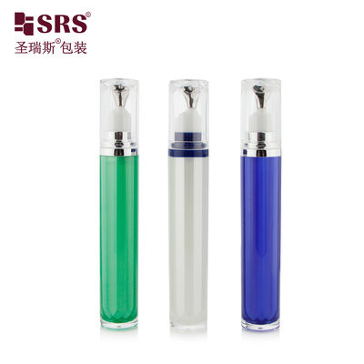 Luxury Round Acrylic Skincare Bottle Zinc Alloy Applicator Empty Eye Care Container Wholesale OEM