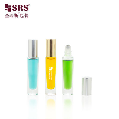 GB1-6ML Round Transparent Molded Glass Roll On Essential Oil Bottle Leak Proof
