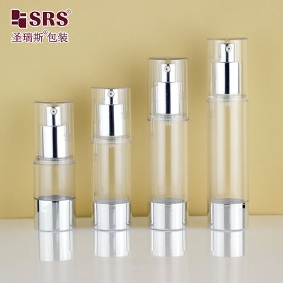 Luxury AS Airless Pump Bottle Aluminum Collar Base Empty Serum Lotion Cosmetic Container