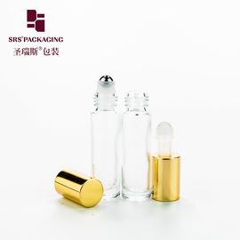 Rollo de vidrio de pared gruesa y transparente de 10 ml en botella para aceite esencial de perfume