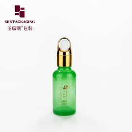 Color personalizado Botella goteadora de vidrio con hombro de aluminio para aceite esencial