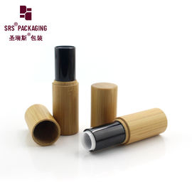 5 ml de lápiz labial natural de plástico de bambú orgánico, voltear hasta el recipiente vacío