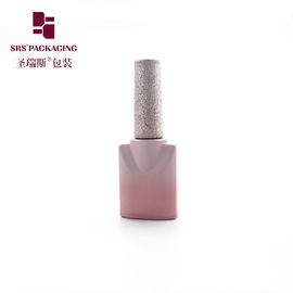 botella de esmalte de uñas vacía de vidrio de color rosa gradual personalizada de 10 ml
