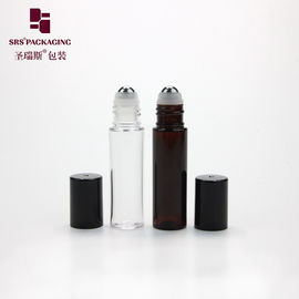10 ml de plástico PET transparente ámbar vacío para el cuidado de la piel, rollo de brillo labial en tubo