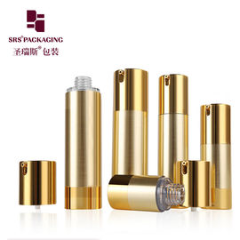 oro plata al por mayor stock loción cosmética 15ml 50ml bomba sin aire