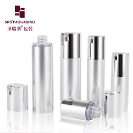 15 ml 30 ml 50 ml de cosmética personalizada de plata vacía botella de crema para ojos sin aire