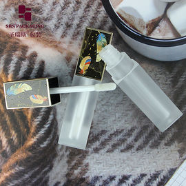 2 ml de tubos de brillo labial cuadrado cosmético con helado vacío con hermoso patrón