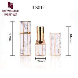 Octágono de forma única mini patrón personalizado tubo de lápiz labial vacío