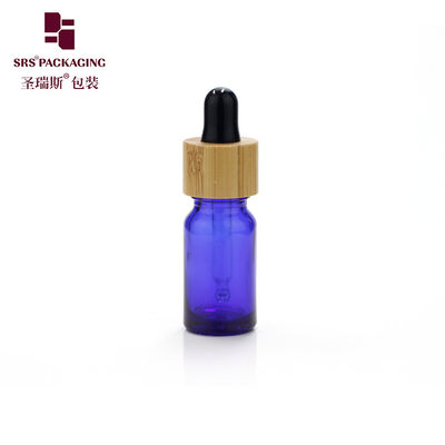 botella de aceite esencial de bambú de madera de tamaño de muestra mini 5ml