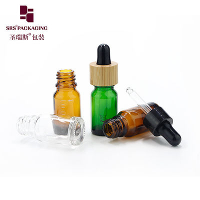 embalaje cosmético sin goteador de fugas aceite esencial botella de vidrio verde vacía