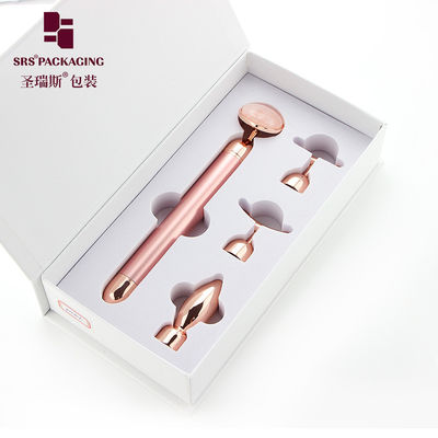 embalaje cosmético de lujo cabeza de masaje de jade vibrador eléctrico barra de belleza