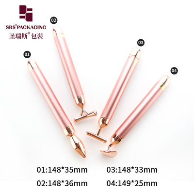 diferente cabeza de masaje rosa oro vibración levantar el contorno de la cara masajista herramientas faciales
