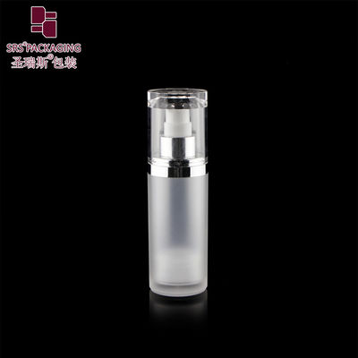 Botella de 15 ml, 30 ml y 50 ml de forma redonda de loción acrílica de color personalizado sin aire