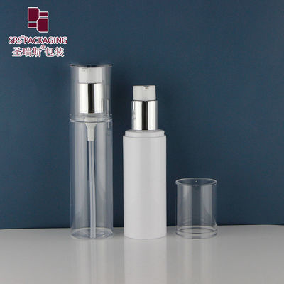 120 ml de material PCR reciclable personalizado bomba de loción vacía botella de PET plana
