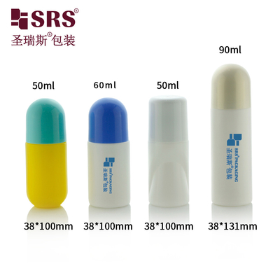 50ml 60ml 90ml Gran tamaño PP PCR Color personalizado reciclado Eco-amigable Rollo en la botella de desodorante
