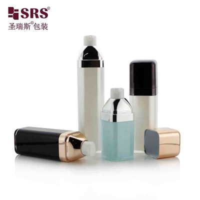 Color personalizado Elegante Loción Cosmética Vacía Cuadrada Botella de Bomba Sin Aire