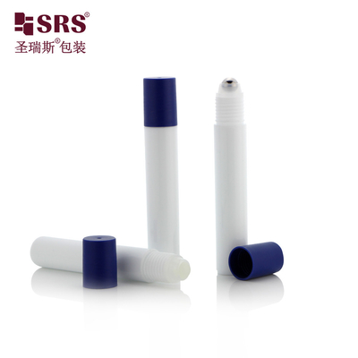 Inyección Color blanco Cuidado de los ojos redondo Suero plástico vacío Botella de rollo de 15 ml