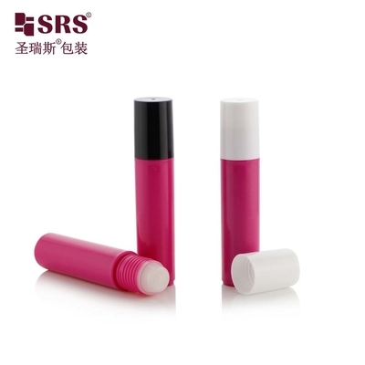 1/3 oz de stock de color blanco plástico PP anti-corazón botella de bola de rodillo líquido 10 ml