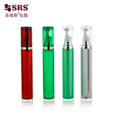 Sero para ojos de acrílico de lujo plástico vacío rodante de acero con bola de acero por mayor botella de 15 ml