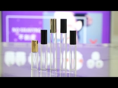 BLP17 botella de cristal de oro rosa metalizada de 15 ml de 17 mm de diámetro con bola de oro real y tapa de aluminio.