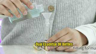 BLPD Molde vacío de vidrio transparente en rollo de botella botellas dobles de doble extremo para aceite esencial