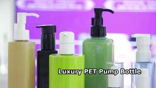 Botella de loción PET Vea por qué elegir la bomba plástica de PET de crema de alivio de pintura en gel facial de lujo