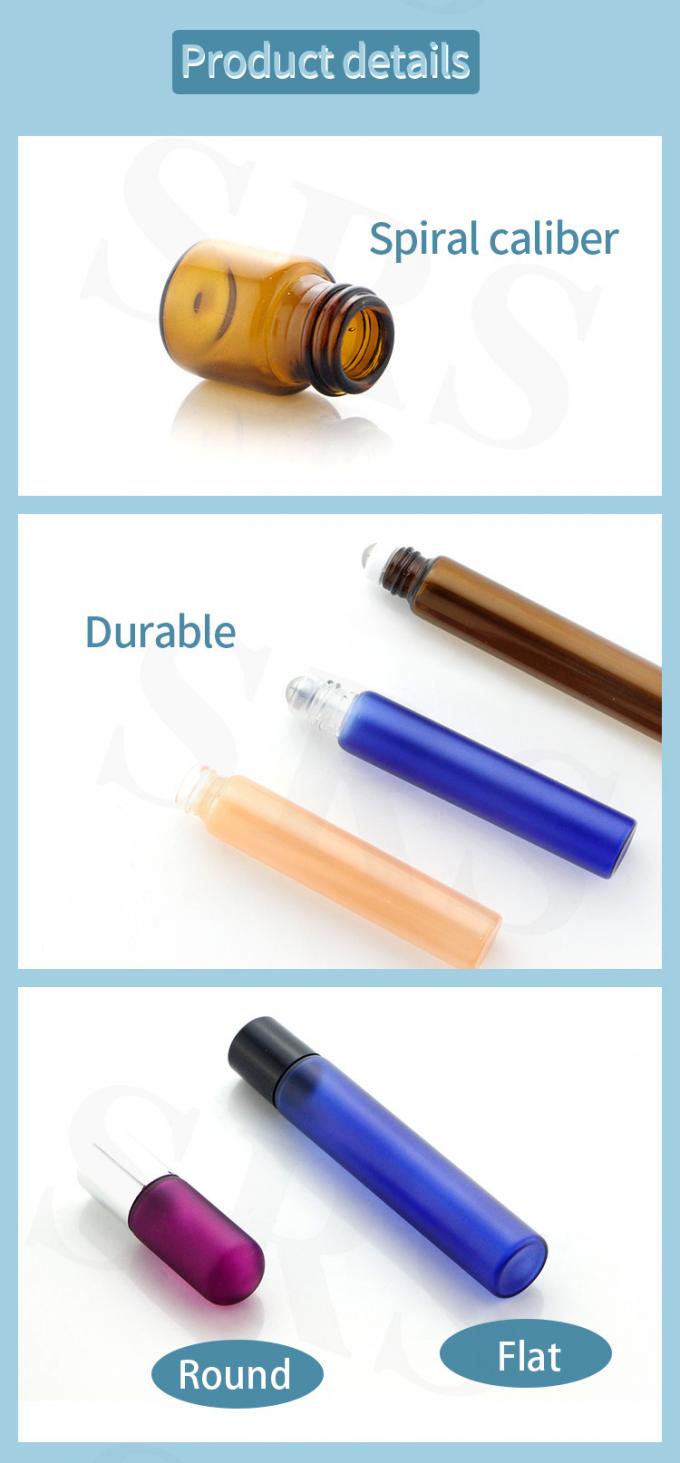 BLP-1ML Applicator de rodillos de vidrio botella cilíndrica para almacenamiento elegante y sostenible 0